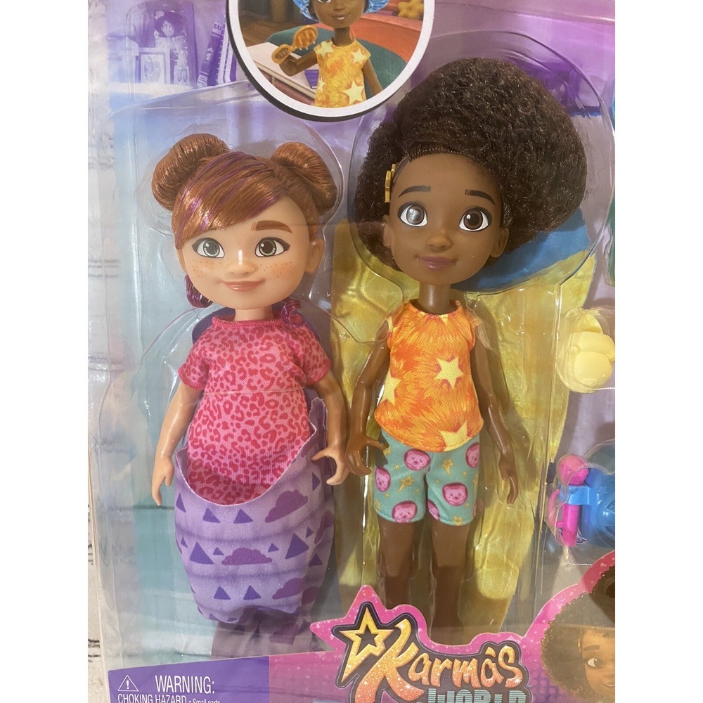 Karma's World Slumber Party Toy Playset with 2 Dolls & Accessories, 15-Pieces - Picture 4 of 5